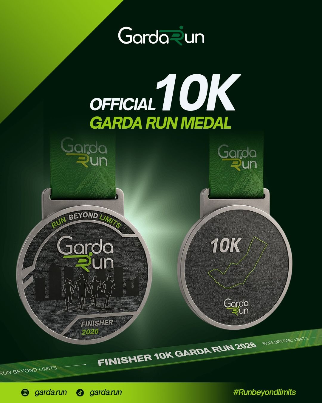 Medali finisher kategori 10K Run GARDA RUN